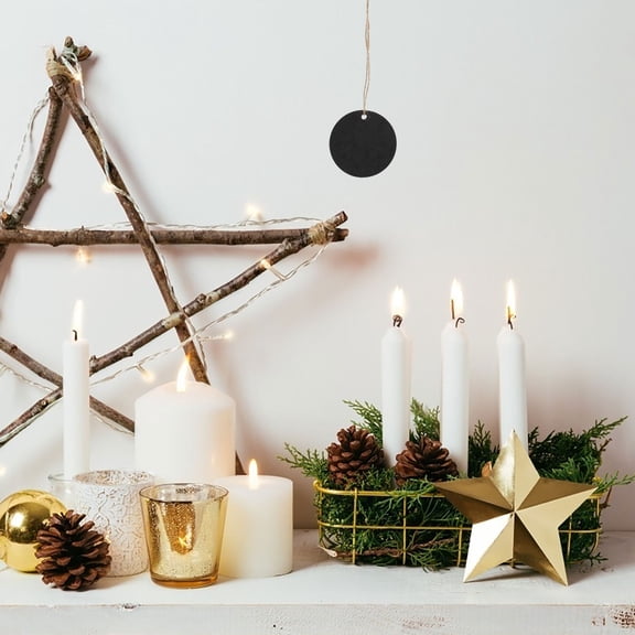 GOOHOCHY 10 Pcs Circle Decoration Small Blackboard Pendant Creative