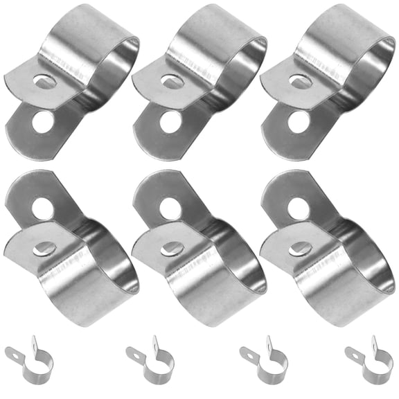 GOOHOCHY 10 Pcs Clamp Woodworking Clamps U Bracket Tube Clips Silver