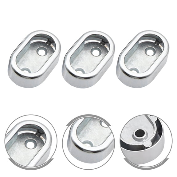 GOOHOCHY 10 Pcs Clothes Rod Holder Wardrobe Organizer Hook Pole Silver