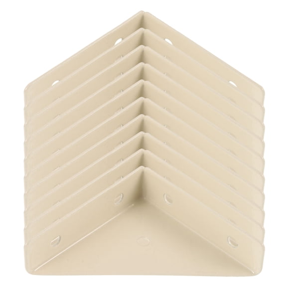 GOOHOCHY 10 Pcs Corner Shelf Support 6.50X6.50X1.80CM Beige