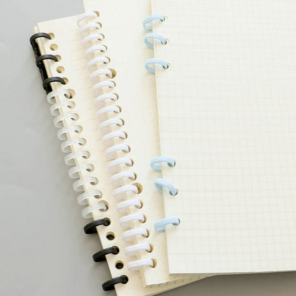 FUTUREORYY 10Pcs White Plastic Binding Spiral ps for Loose Leaf Notebook Professional Reports