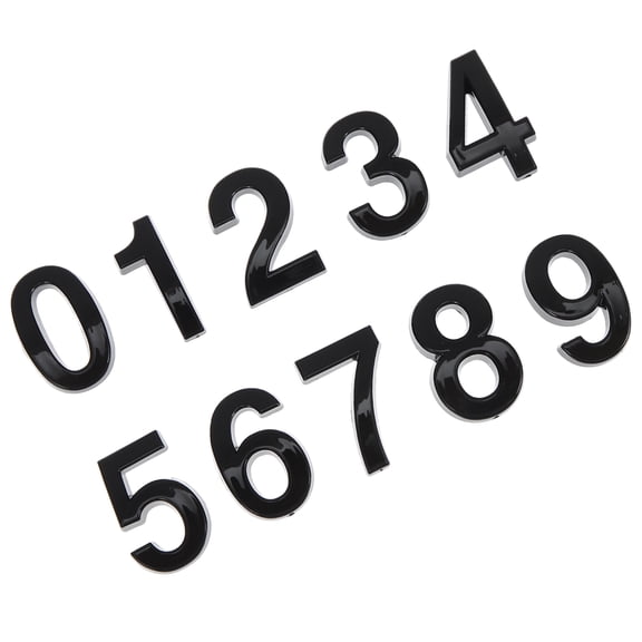 HONMEET 10-Pack Self-Adhesive Numbers, Modern ABS Resin, Weather-Resistant Address Digits for Outdoor Use 1.4x0.9x0.2in