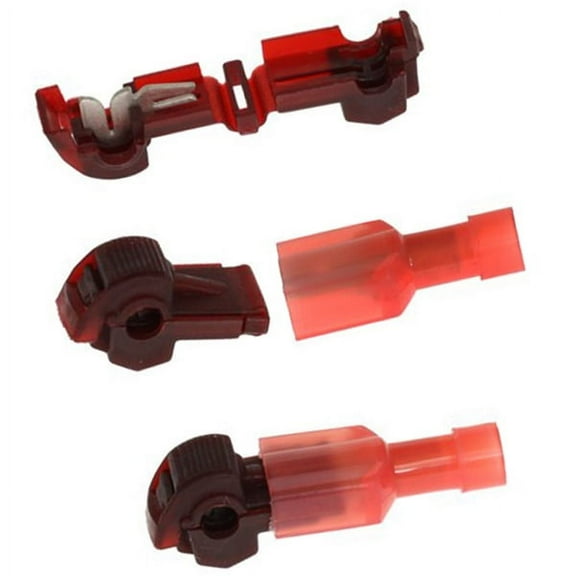 GOOHOCHY 10 Pcs Red Cable Connector Wiring Clips, Lossless Broken Wire Repair Clips for Electronics