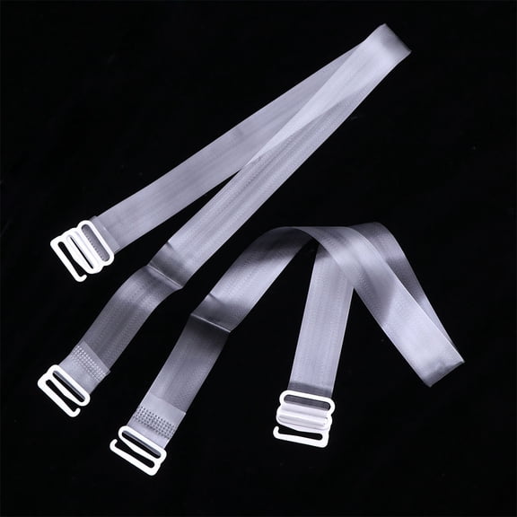 GOOHOCHY 10 Pcs Invisible Shoulder Strap 38.00X1.50X0.20CM Transparent