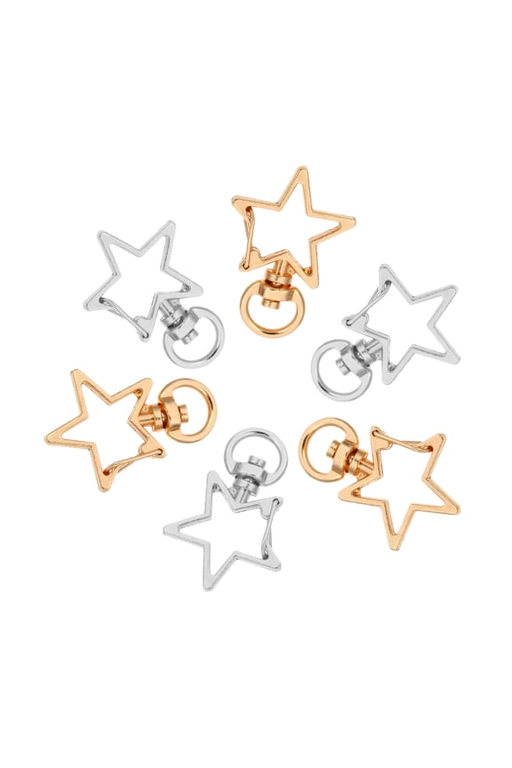 10 Pcs Key Fob Cute Keychains Pentagram Decorative Ornaments Props Lovers