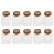 Mobutofu 10Pcs Multipurpose Glass Bottles Small Lightweight for Home Storage