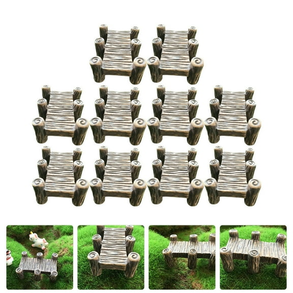 GOOHOCHY 10 Pcs Miniature Garden Accessories Arch Model Bridge Decoration Outdoor Ornaments Retro