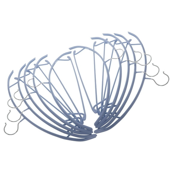 GOOHOCHY Plastic Hangers Blue PVC 10Pcs Semicircle