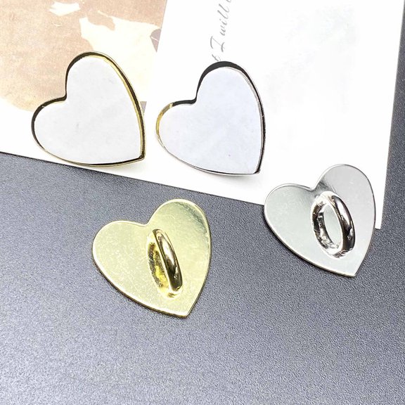 FUTUREORYY 10Pcs Plated Silver Mobile Phone Buckles Self Adhesive DIY Phone Case Accessories