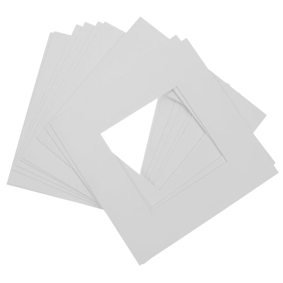 GOOHOCHY Picture Mat Boards Photo Mat Board for Artworks White Art Display in Living Room 10pcs
