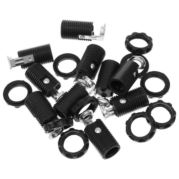 HONMEET Lamp Replacement Socket E12 Plug-in Screw Light Socket Black 10pcs