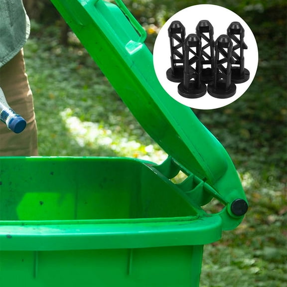 GOOHOCHY  10 Pcs Raccoon Proof Garbage Cans Trash Lid Latch Pins Black