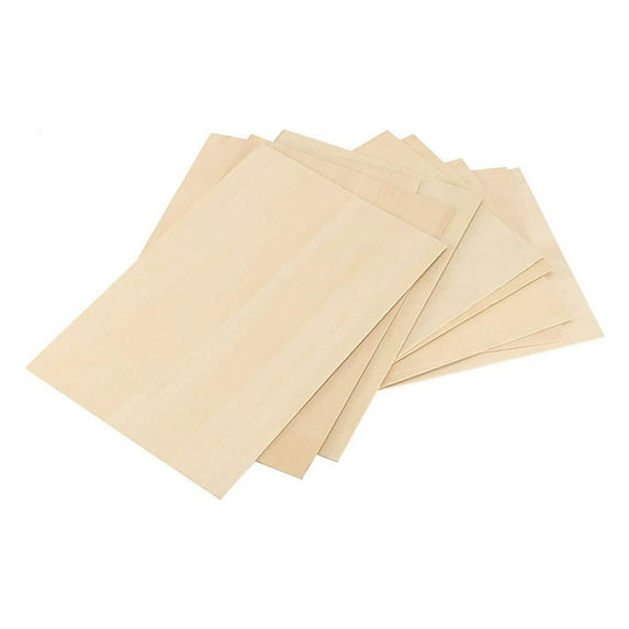 GOOHOCHY 10 Pcs Rectangular Wood Chips DIY Craft Accessories Scrapbooking Rectangle Blanks