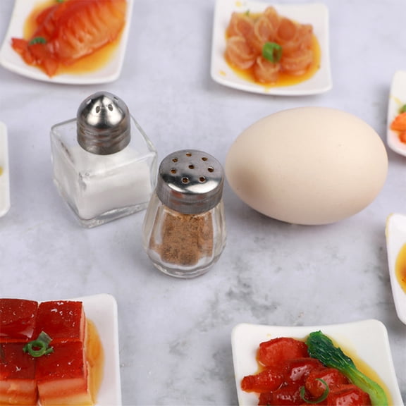 GOOHOCHY 10 Pcs Seasoning Bottle Model Spice Container 5x5cm