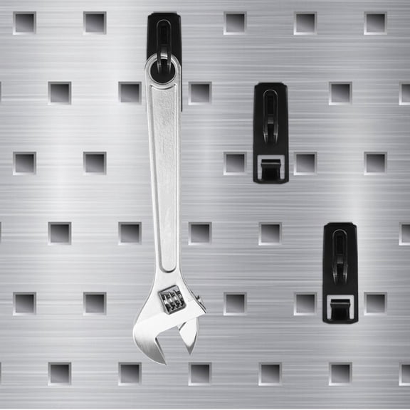 GOOHOCHY 10 Pcs Square Hole Plate Hook 7.50X5.50X1.80CM Black