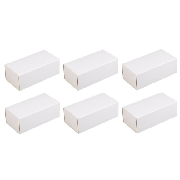 GOOHOCHY  10 Pcs Storage Cardboard Box White Paperboard DIY Packing