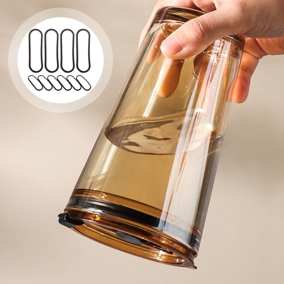 GOOHOCHY 10 Pcs Waterproof Ring Sealing Cup Leakproof Replacement Black