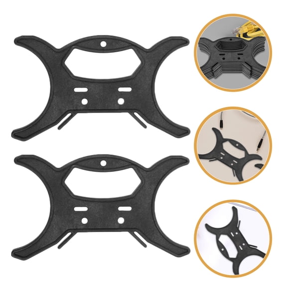 GOOHOCHY 10 Pcs Wire Organizer Winder 20.00X12.00X0.50CM Black