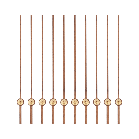 Mobutofu Square Clock Second Hands Golden 10Pcs 5.11X0.31X0.31in