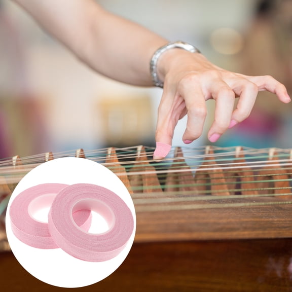 GOOHOCHY Thimble Tape Pink for Guzheng 10 Rolls