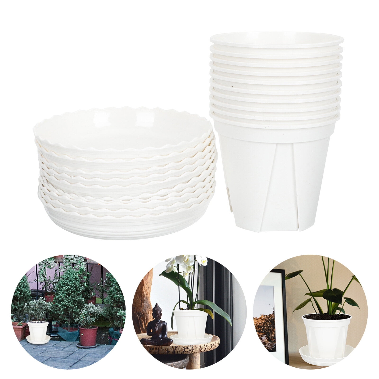 GOOHOCHY 10 Sets Root Control Pots Herb Planter Large Outdoor Indoor ...