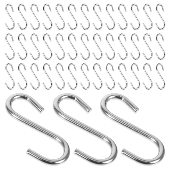 FUEENIRVA 100PCS Stainless Steel Shaped Hooks Heavy Duty Hanging Hardware
