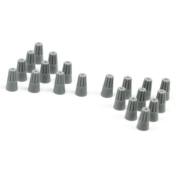 GOOHOCHY 100 PCS Quick Screw Wire Connectors Cable Terminal Block Spiral Caps Closed End Terminal (Grey)