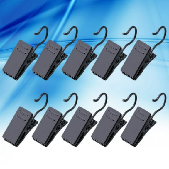 GOOHOCHY 100 Pcs Curtain Hanger Clips Fall Shower Curtains for Bathroom Hooks Rings Black