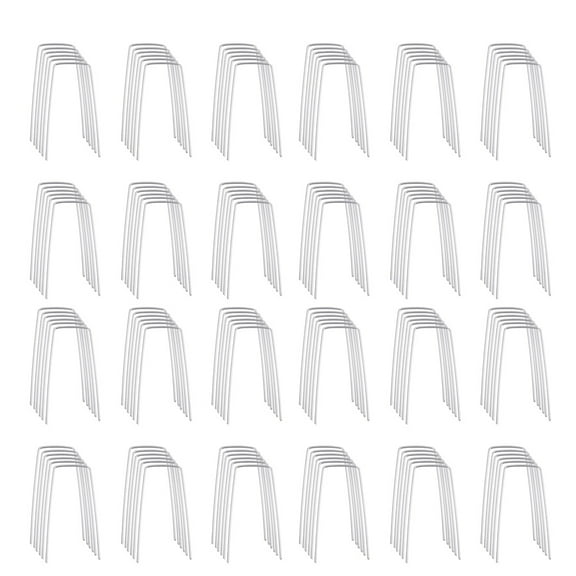 GOOHOCHY 100 Pcs Ground Stakes Shaped Nails Lawn Artificial Turf Grass Outdoor Plant