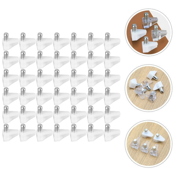 GOOHOCHY 100 Pcs Large Plastic Pegs Cabinet Shelf Pins Bracket Pegboard Shelves White