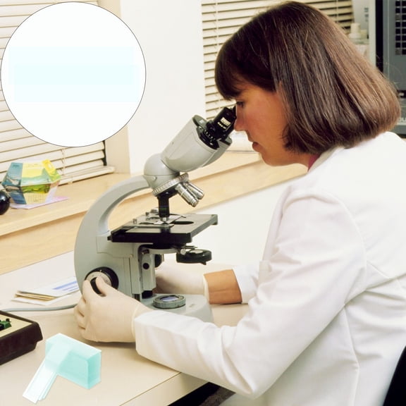FUTUREORYY 100Pcs Transparent Glass Microscope Slides for Laboratory Biological Sample Observation