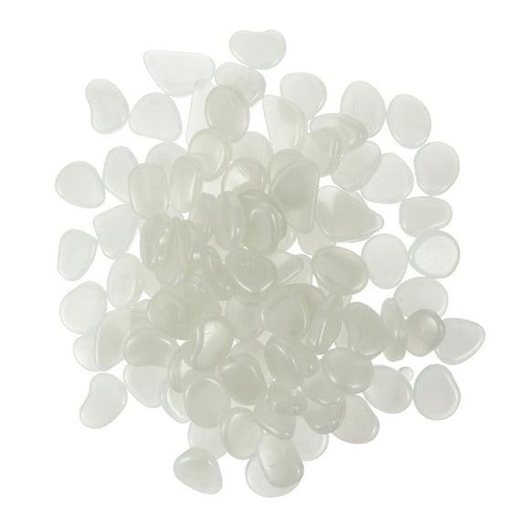 Mobutofu Luminous Garden Rocks White Fish Tank Owners Flower Bed 100Pcs 3.5X2.5In