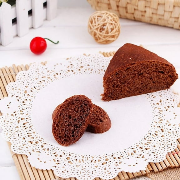 GOOHOCHY 100 Pcs Paper Doilies Round Cake Paper Packaging Paper Pad 16X16X1cm White