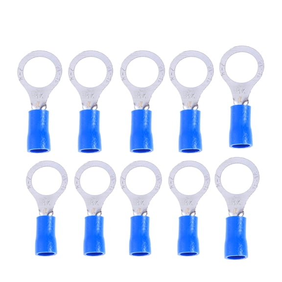 GOOHOCHY 100 Pcs Round Nose Fork Wire Connectors Electrical Terminal Crimp Connectors for Secure Wiring and Electrical Repairs