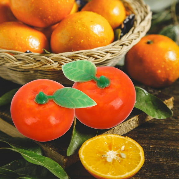 GETAJGHSD 100Pcs Realistic Fake Oranges Artificial Fruits for Kitchen Decor Floral Centerpiece