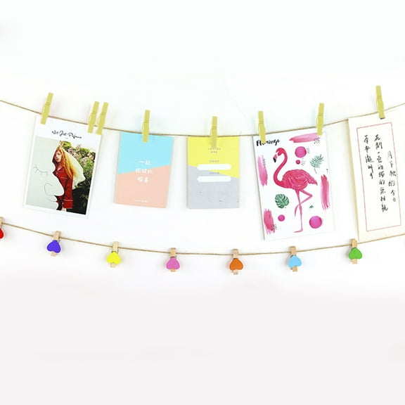 GOOHOCHY  100 Pcs Small Binder Clips Colorful Paper Mini Clothespin