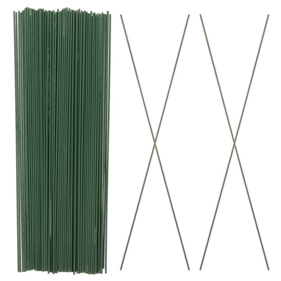 GOOHOCHY 100 Pcs Stick Green Simulated Plant Flower Branches Artificial Decoration Stem