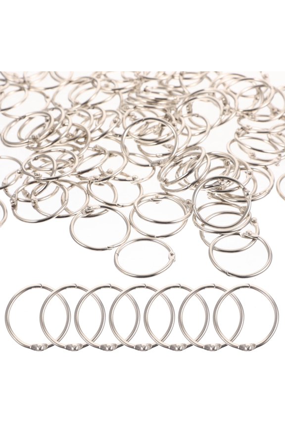 100 Pcs Strong Key Ring Binder Hoop Book Accessories Silver