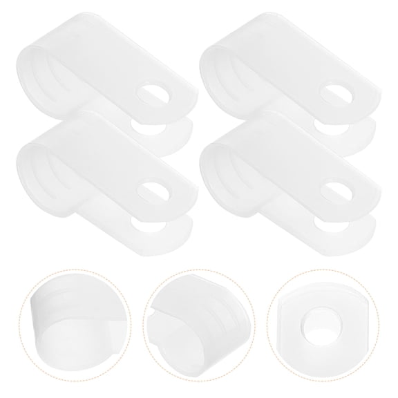 GOOHOCHY 1000 Pcs Cable Holder Clamps Cable Innovative Cable Clamps 2X1CM White