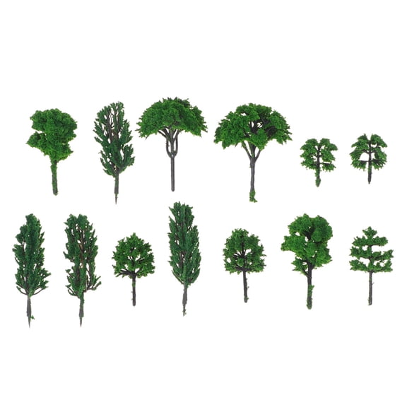GOOHOCHY 100Pcs Fake Trees Model Lifelike Miniature Park Trees For Train Model Railroad