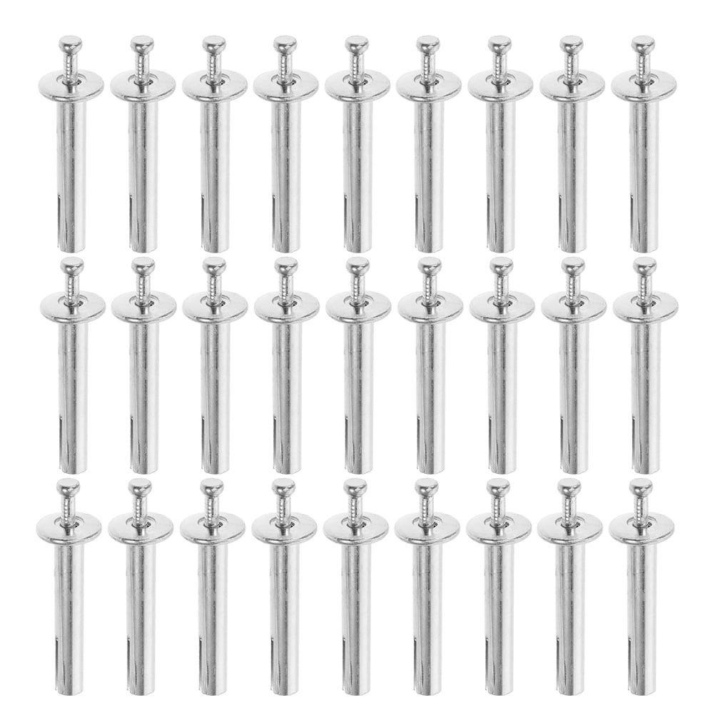 GOOHOCHY 100pcs 8x50mm Anchor Expansion Nails Concrete Fasteners Wall Screws for Quick Installation on Tiles, Wood, and More