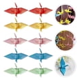 thumbnail image 1 of GOOHOCHY 100pcs Origami Crane Place Cards Origami Crane Bridal Shower Decor Origami Proposal Decor Multicolor Origami Paper Cranes For Bridal Shower And Birthday Party Decorations, 1 of 8