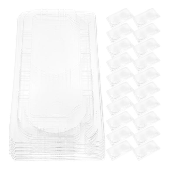 GOOHOCHY 100pcs Transparent Dessert Containers for Treats and Cakes Portable Pet Packaging Boxes for Home