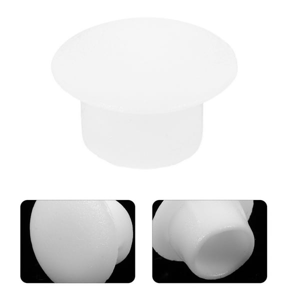 GOOHOCHY 100pcs White Plastic Hole Plugs for Furniture Screw Hole Covers Caps Rubber Hardware Shelf Cabinet Shelves Plastic Plug Nut Round