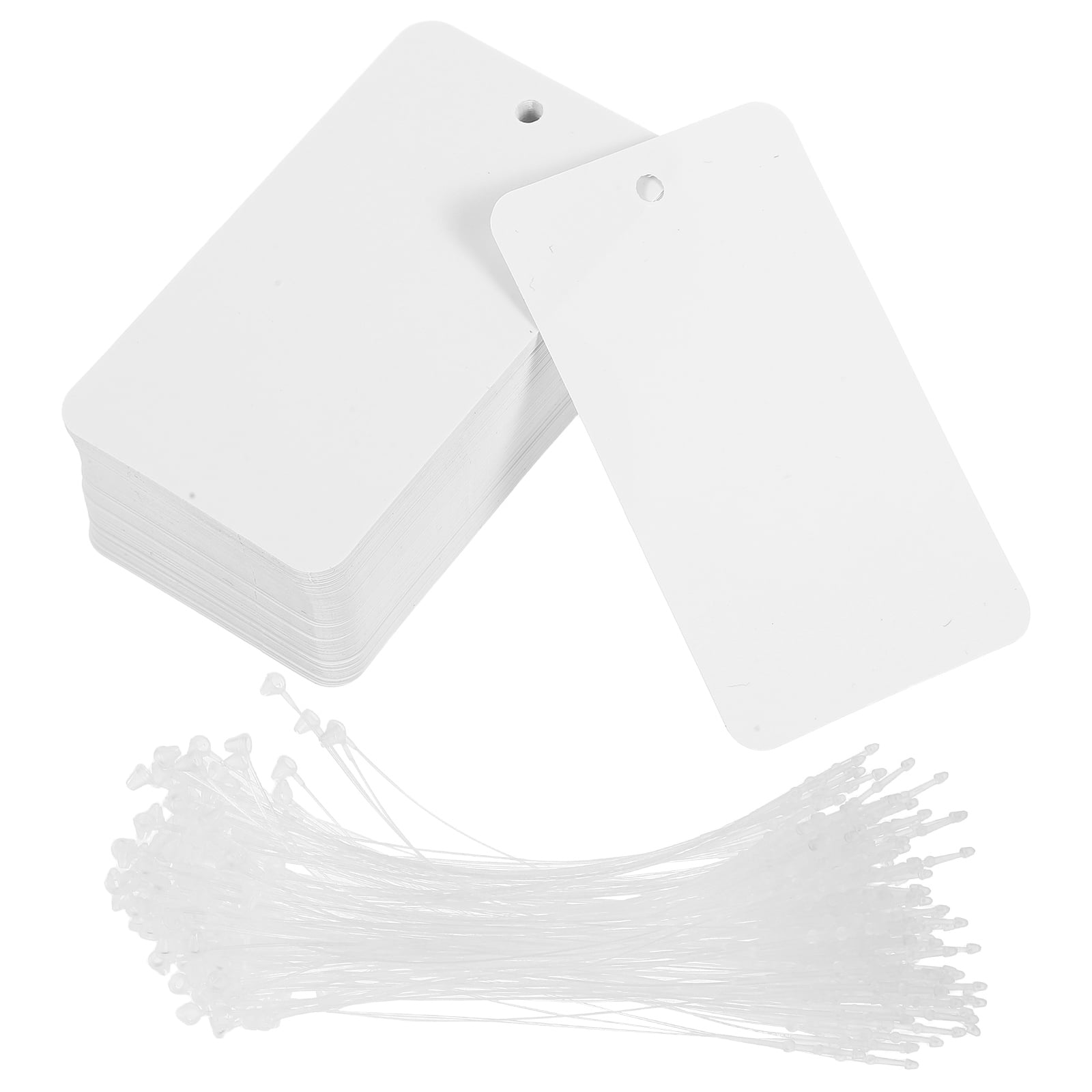 Plastic Rug Tags GOOHOCHY 100pcs White Pvc Hang Tags Plastic Shipping Tags With String ...