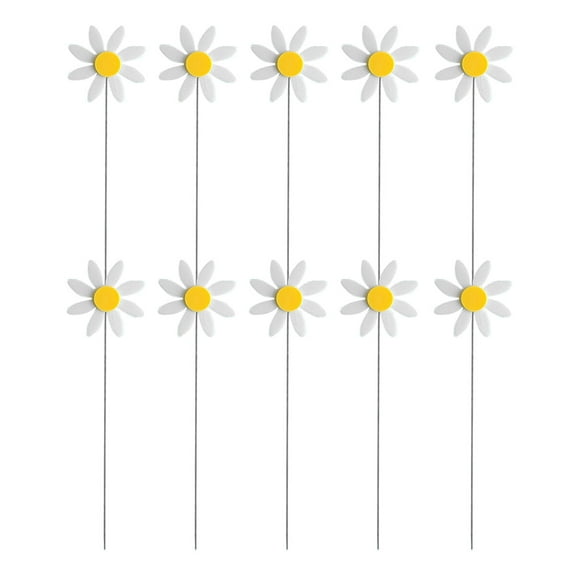 GOOHOCHY 10Pcs Acrylic Happy Birthday Cake Topper Party Wedding Cakes Flags Decoration Accessories White B