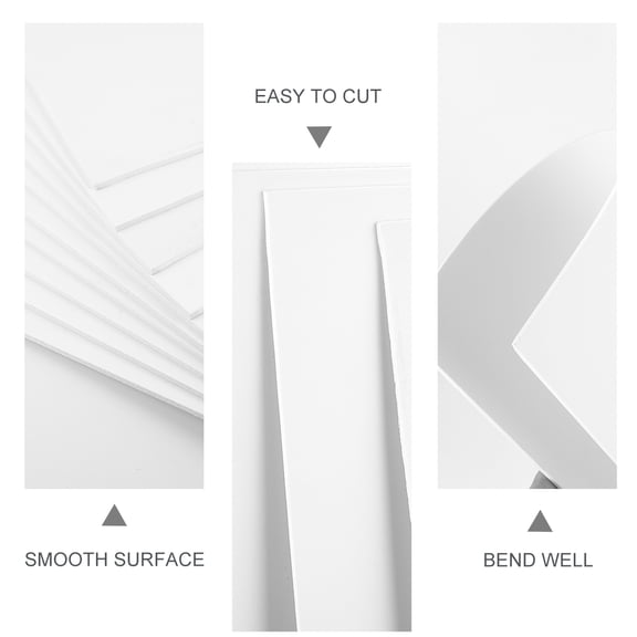 GOOHOCHY 10Pcs Foaming Sheets for Home and Indoor Decor Building Micro Landscape Model Material White Plastic PVC
