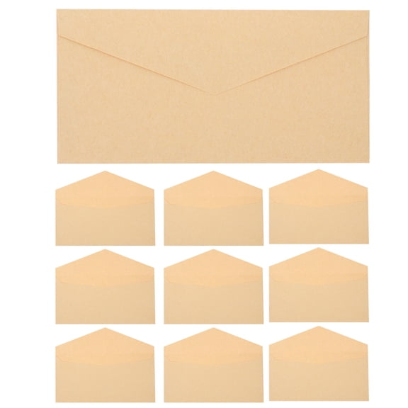 FUEENIRVA Cash Envelopes Paper Yellow Name Card Holder Birthday Party 10Pcs