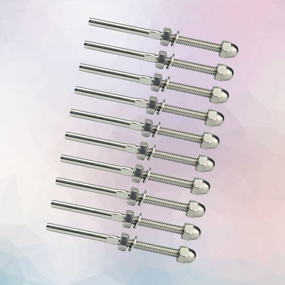 GOOHOCHY Stair Cable Railing Threaded Stud T316 Stainless Steel Silver 10Pcs