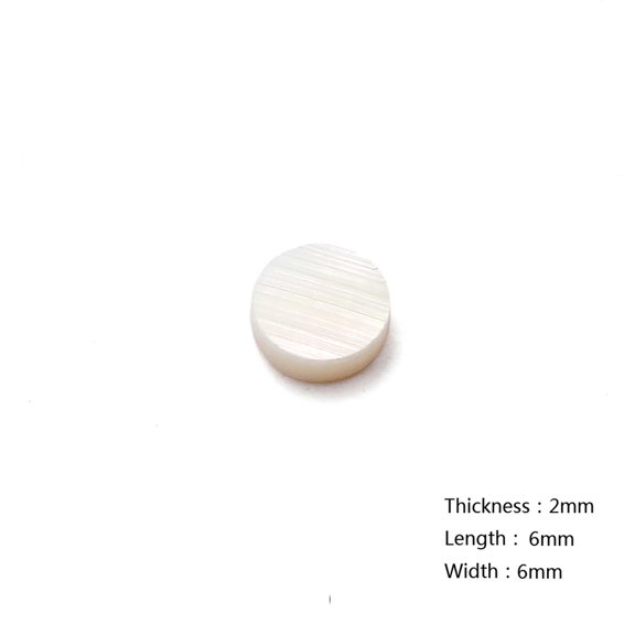 FUEENIRVA Fretboard Dots 10Pcs 6Mm Diameter Round Plastic Dots for Guitar Fingerboard White